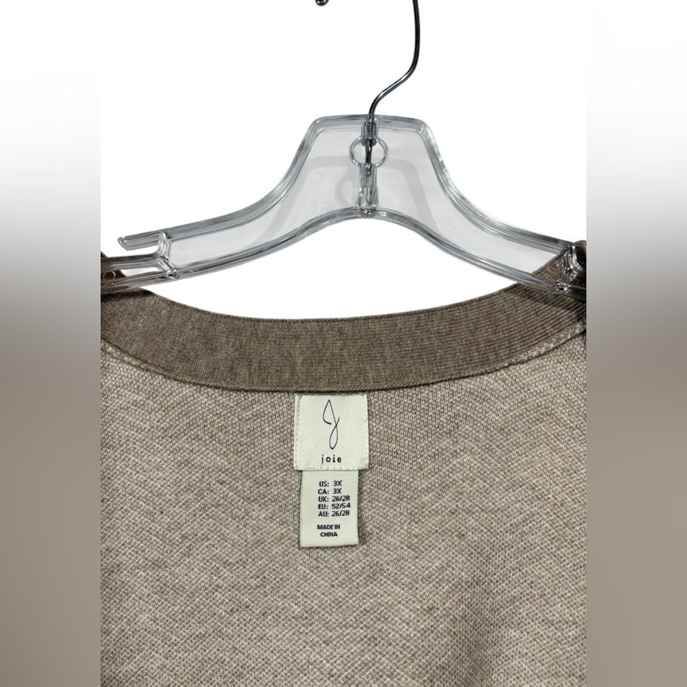 NEW, Joie, Plus Size Open-Front Cardigan, 3X, Tan, Brown - Picture 5 of 9